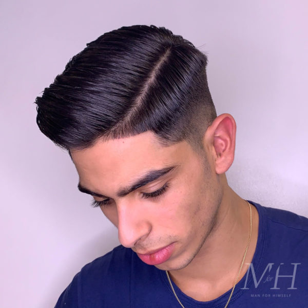 Medium Fade With Side Part