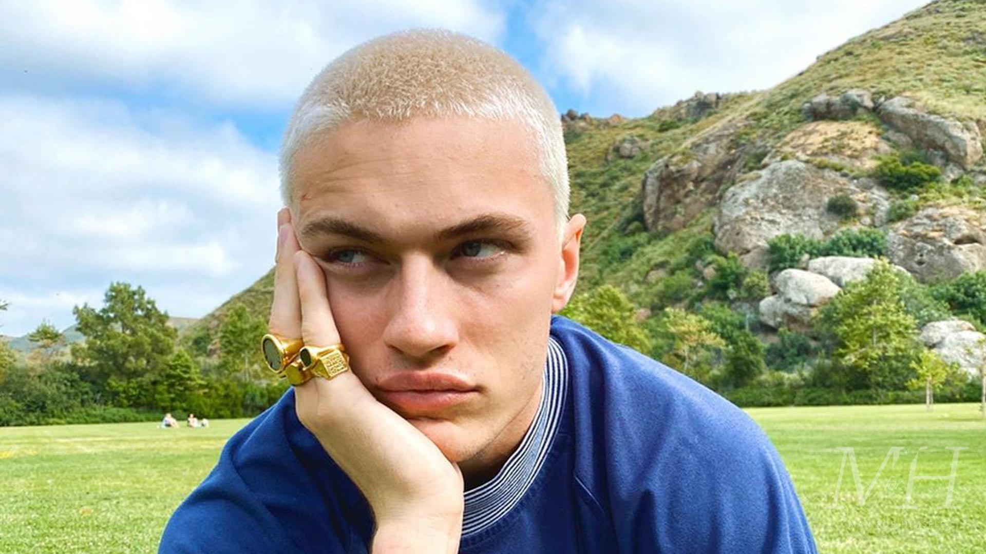 Lucky Blue Smith: Bleached Blonde Buzz Cut | Man For Himself