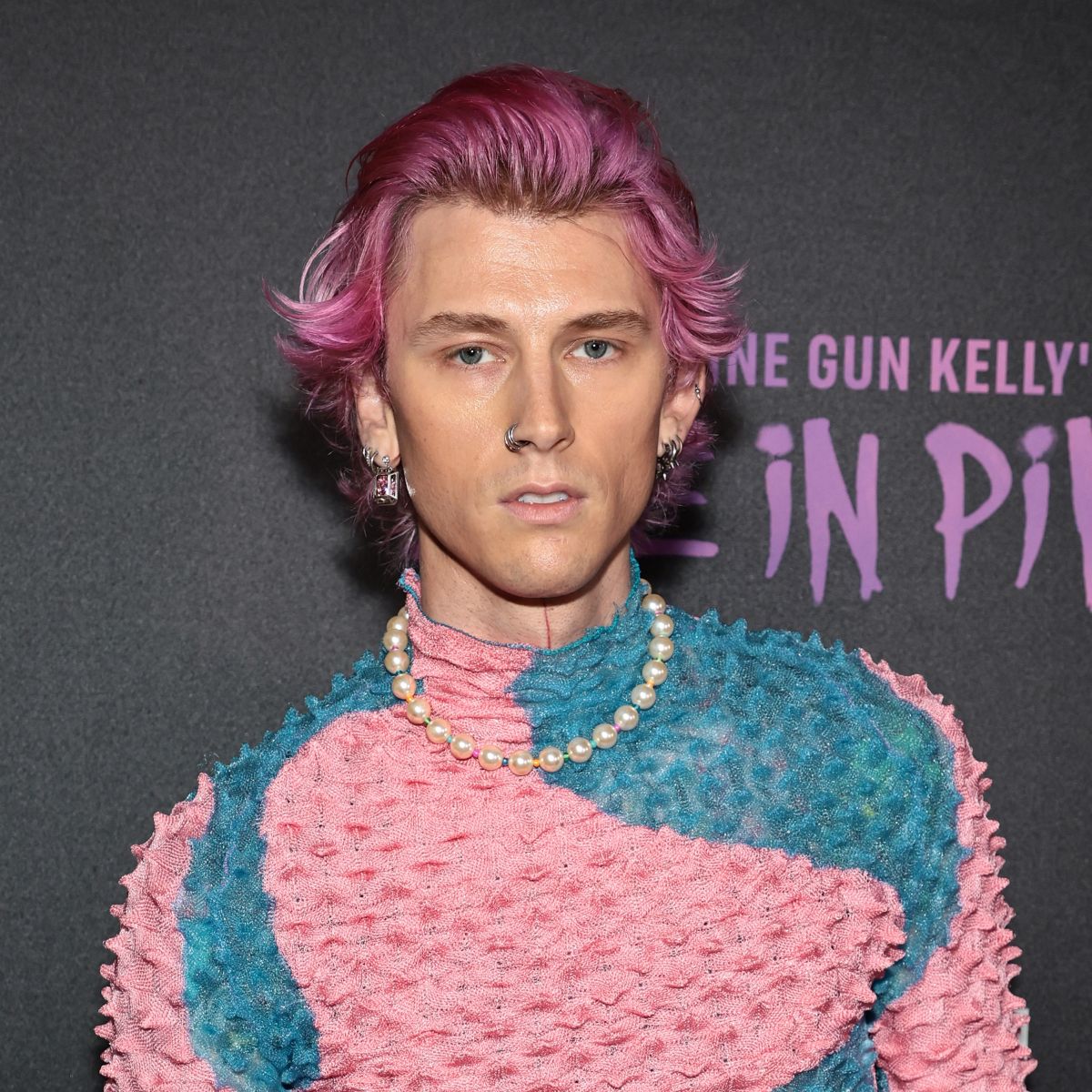 Machine Gun Kelly: Textured Pink Hairstyle