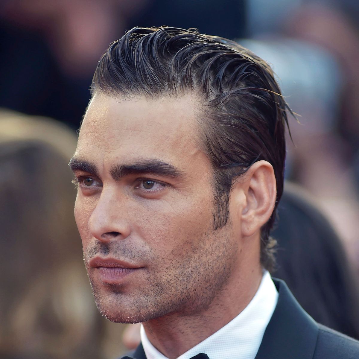 Slicked back hair, Combed back hair, Cool hairstyles for men