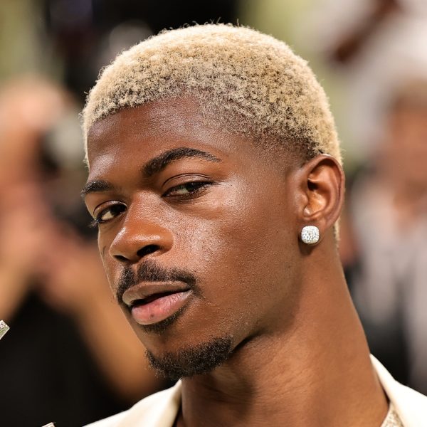 Lil Nas X: Bleached Afro Buzz Cut With Low Fade